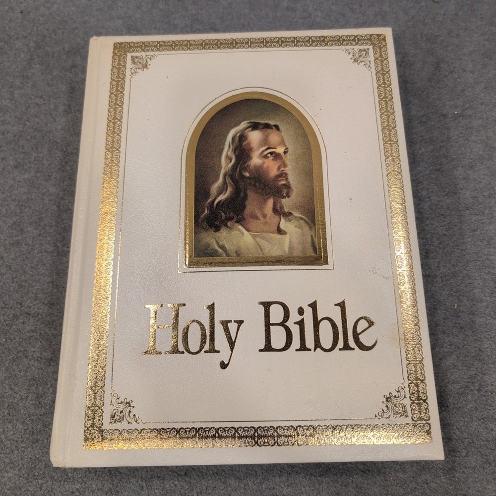 Regency Holy Bible King James Version Red Letter Edition White Gold Gilt KJV